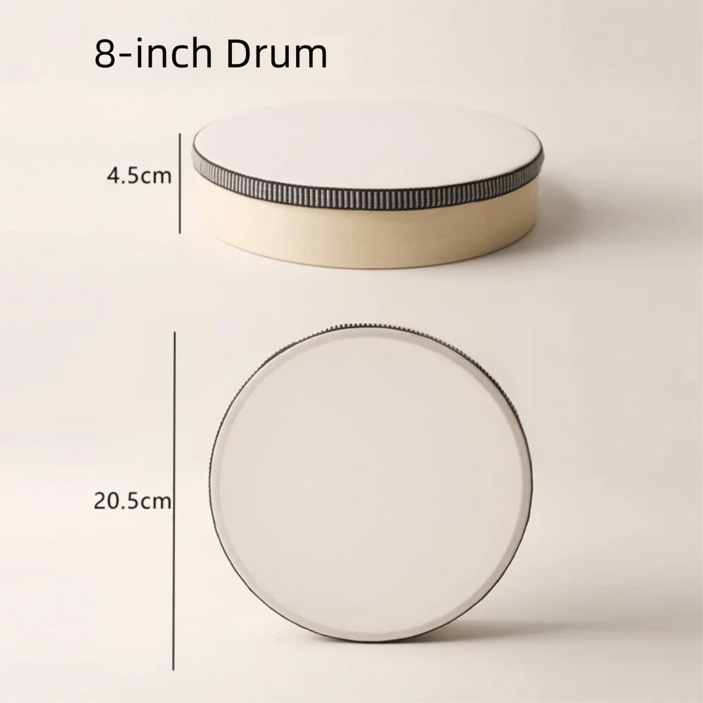 Gift 4/6/8/10 Inch Wooden Hand Drum Wood Frame Safe Percussion Toy Convenient Carry Handheld Kids Drum Birthday Gifts