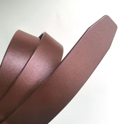 Italian Top Layer Genuine Leather Automatic Belt without Buckle, Headless Business Casual Cowhide Belt for Men and Women