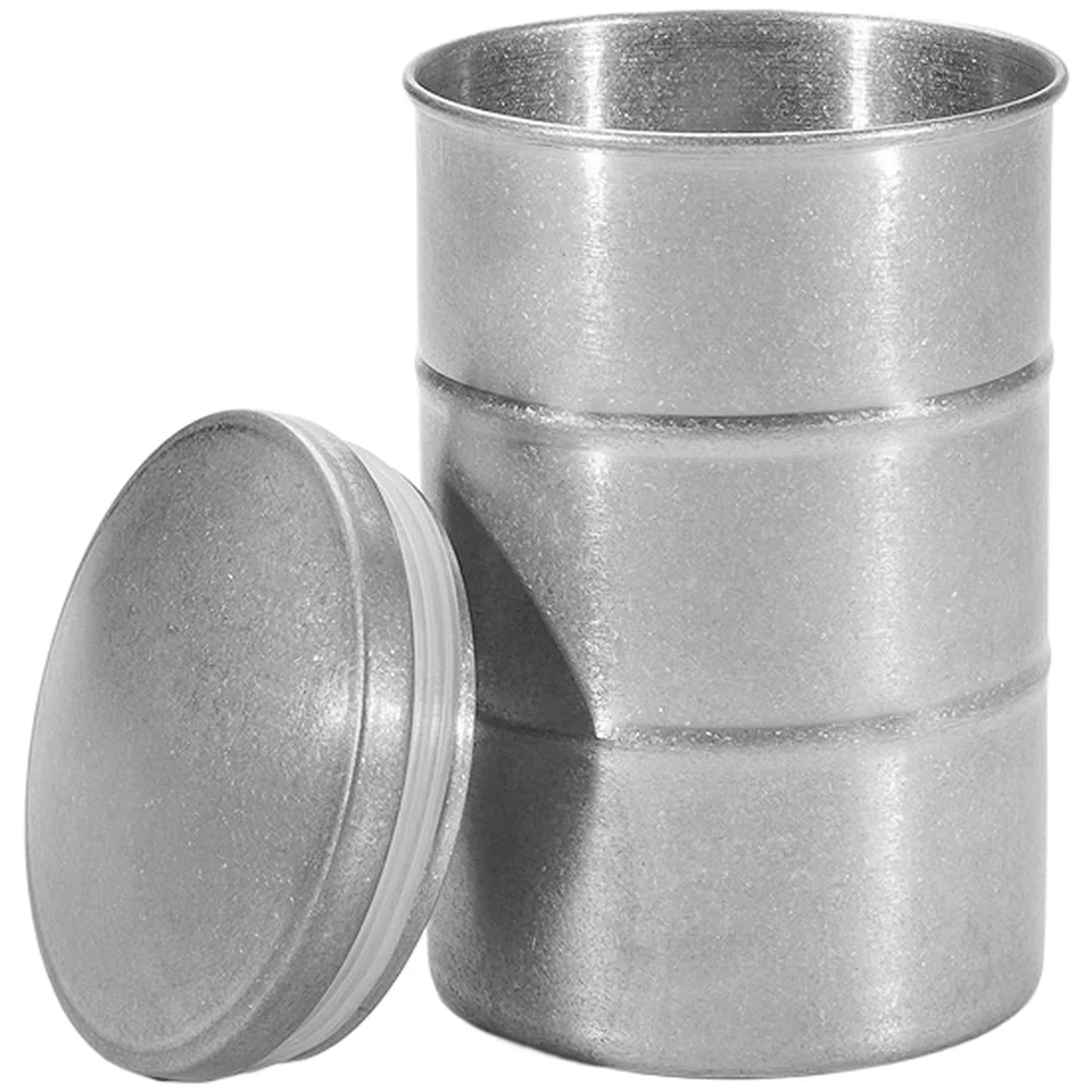 1pc Stainless Steel Coffee Bean Canister Airtight Sealed Jar Snow Finish Storage Container For Kitchen Food Fresh Keeping