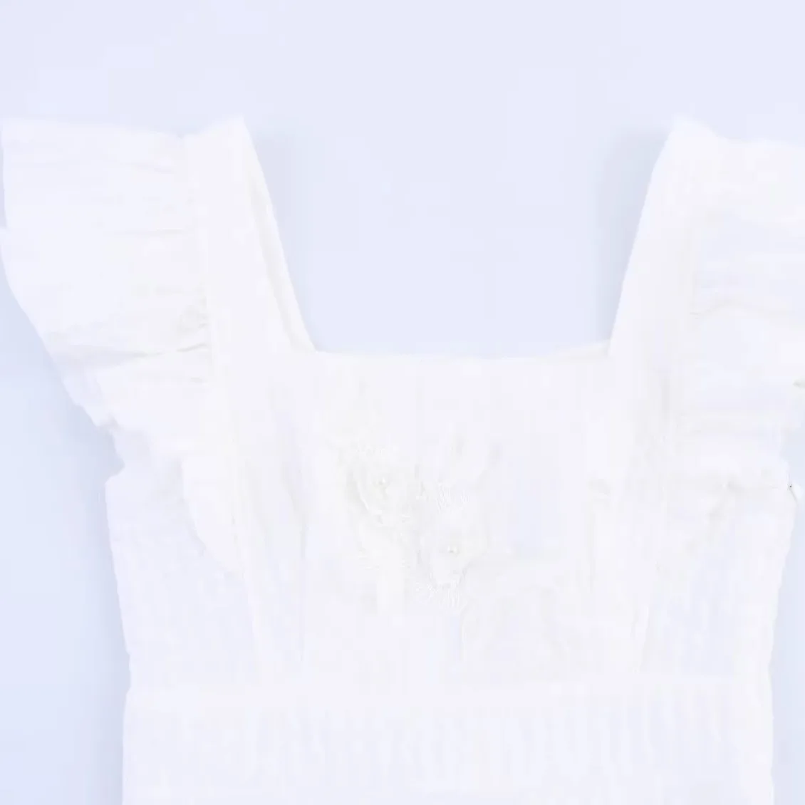 Ele Texture Floral Decorated 3D Dr Spring New Women's Faion High Waist Fairy Skirt Polyester Fiber Svel Dr