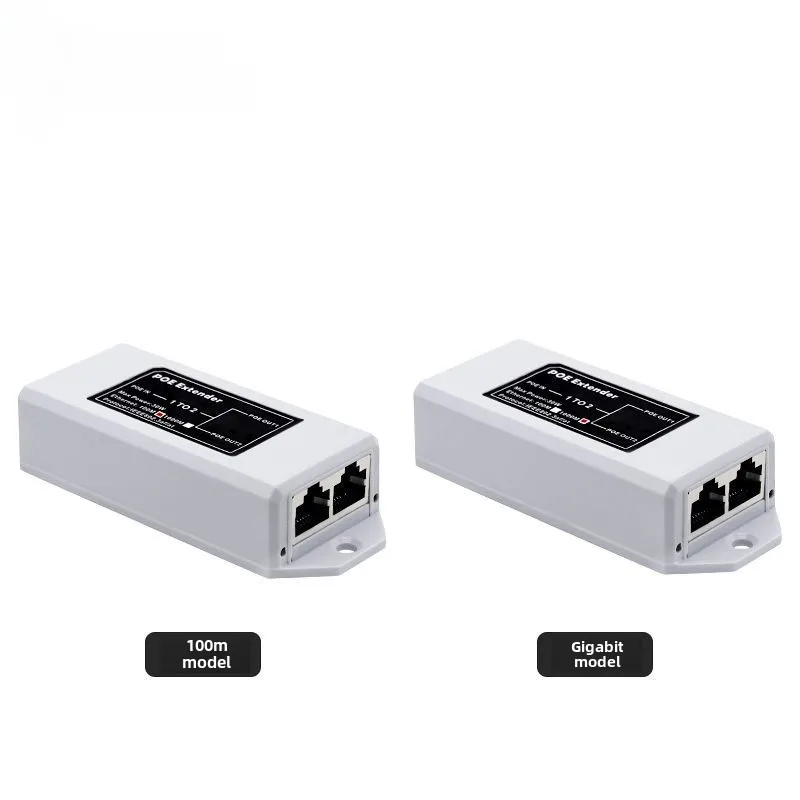 1 في 2 خارج جيجابت القياسية POE 1000M شبكة موسع Cascad مكرر متوافق مع IEEE 802.3AT/AF لمفتاح كاميرا IP