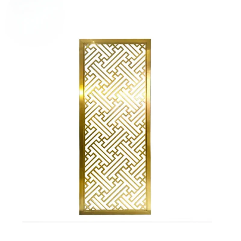 laser cut stainless steel partition divider gold wall