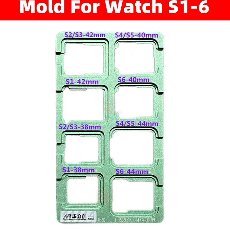 

8 in 1 For Apple Watch S6 S5 S4 S3 S2 S1 38mm 42mm 40mm 44mm Positioning Mold LCD Display Digitizer Touch Glass Repair Tools