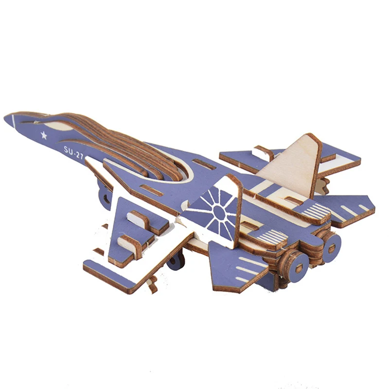 Puzzle 3D en Bois Modèle d'Avion, Analyste d'Artisanat Créatif, Jeux de Puzzle, Jouets, Cadeau pour Enfants et Adultes, P86