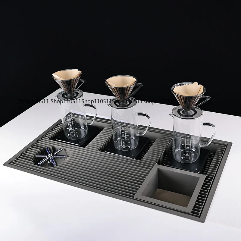 Coffee Hand brewing table Water filter tray Coffee utensils Tea brewing table Drain table Cup washer Stainless steel sink