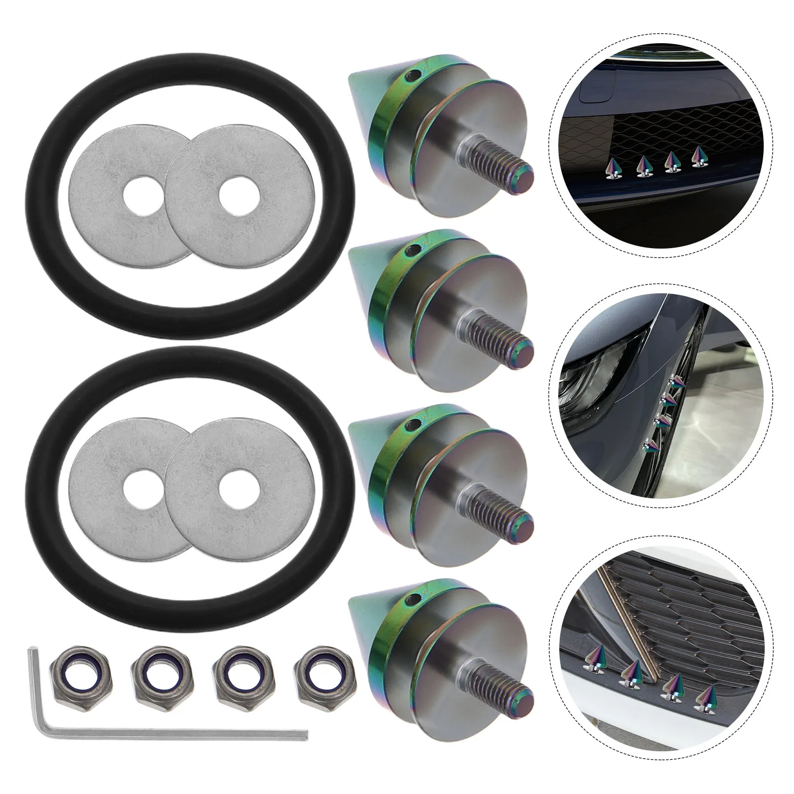 

1Set Automotive Bumper Quick Release Fastener Kit Aluminum Alloy Front Rear Screw Bolt Body Panel Holder Car Modification