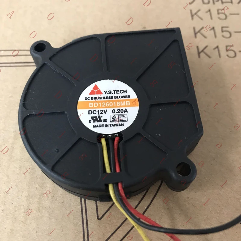 L... 1PCS New  for Y.S.TECH BD126018MB 12V 0.20A 3Pin DC Blower Cooling Fan#QW