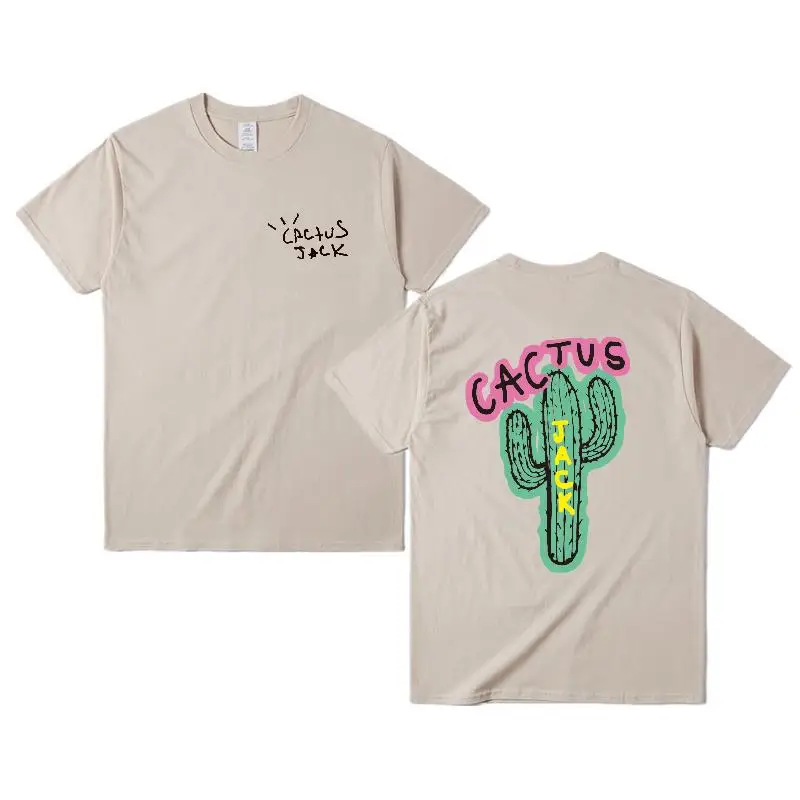 cactus jack luxury Men Cotton T Shirt Hip Hop Men Women Print Couple Lovers Harajuku T-Shirts CACTUS t shirt S-3XL