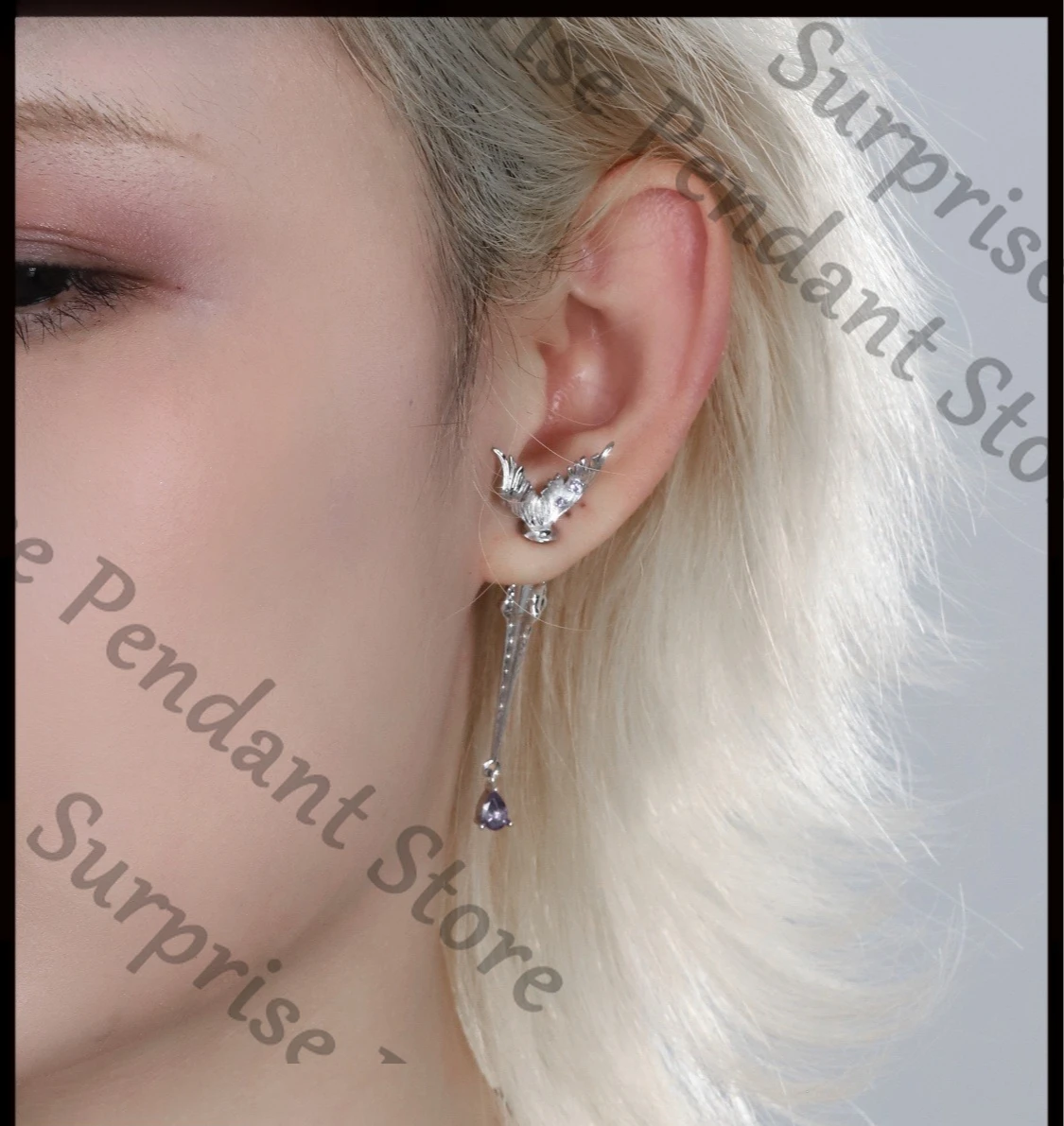 

Love and deepspace Game ambitus Rafayel fishtail auricular acupuncture Ear studs and earrings High appearance level birthday