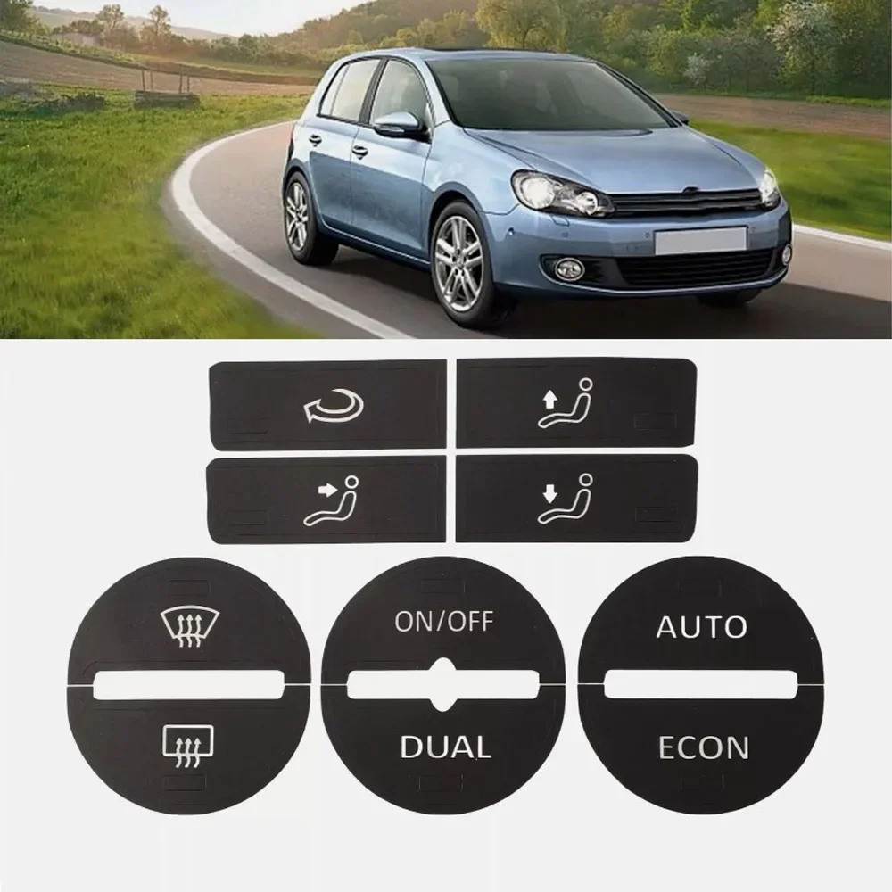 Car Center Console AC Climate Control Button Worn Repair Kit Decals Stickers Car Button Stickers for VW GOLF MK5/Passat 04-08 - Image 5