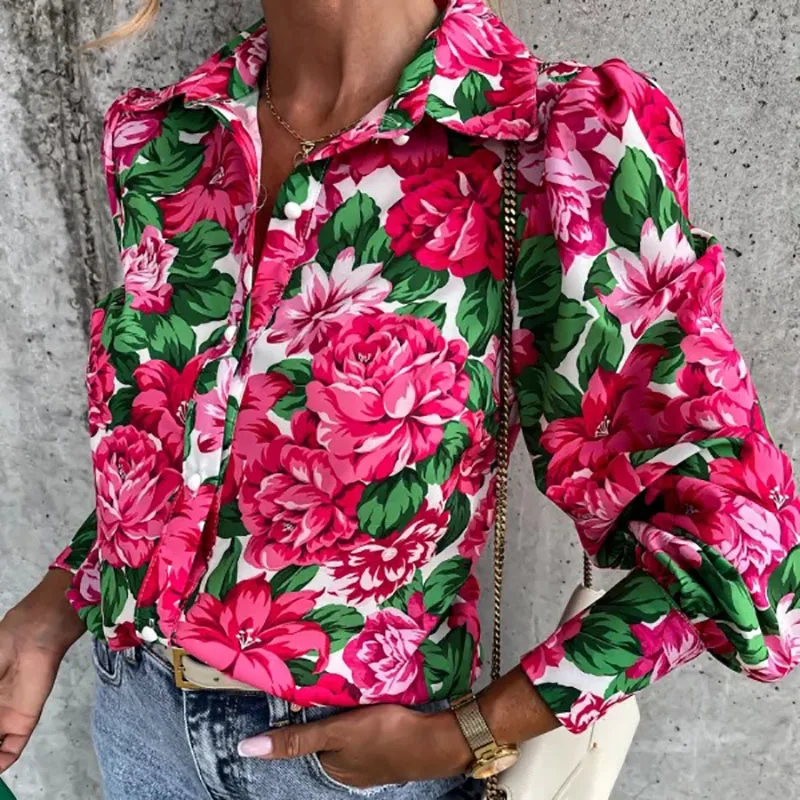 

Офисная женская элегантная блузка с леопардовым принтом, весна 2024, женские топы с отложным воротником и пуговицами, новая осенняя свободная женская рубашка с длинным рукавом