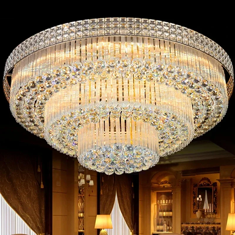 

Round Crystal Ceiling Pendant Lights Chandelier Lamp Crystal Lamp King Cake Bedroom Living Room Lights LED Lights Room Decor