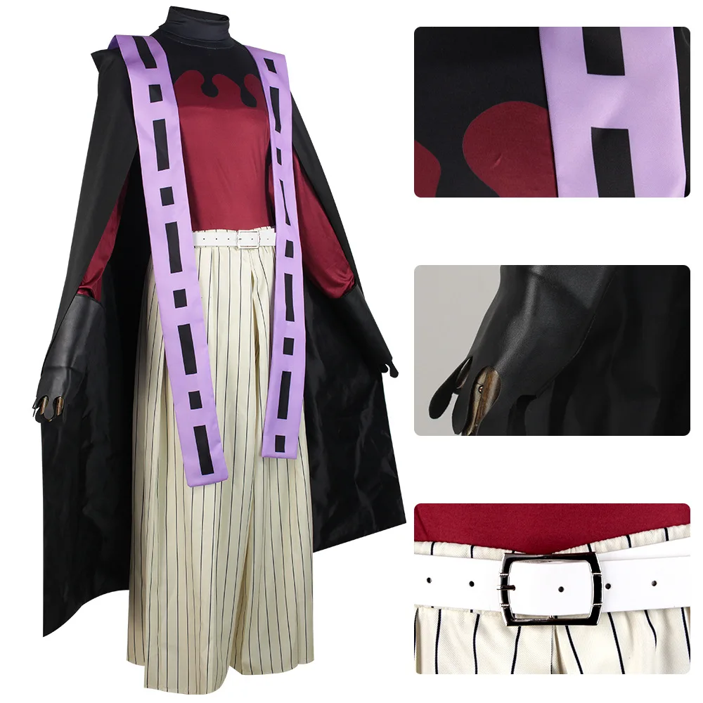 Costume de Cosplay Demon Doma Douma Kimetsu No Yaiba pour Homme et Femme, Ensembles de Perruque, Tenue d'Halloween, Kimono Anime Douma