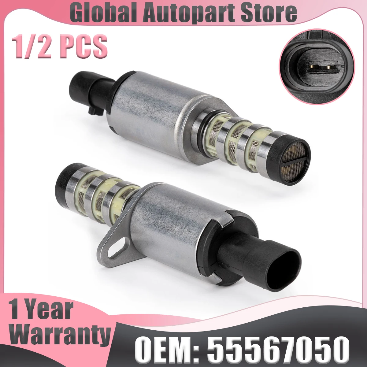 1/2x Camshaft Cam Control Solenoid Valve VVT Solenoid New For Chevrolet Astra Cruze 1.6L 1.8L For Saturn Astra L4 110 55567050