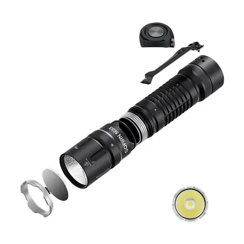 Sofirn SC33 XHP70.3 HI 4700-5300K LED el feneri 5200lm güçlü 21700 USB C şarj edilebilir meşale kuyruk e-anahtarı ile açık ışık