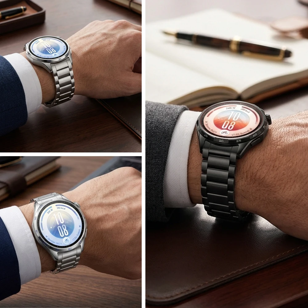 No Gaps Metal Stainless Steel Strap For HUAWEI WATCH GT 7 46mm Replacement Band For HUAWEI GT 6 46mm GT7 GT6 Link Bracelet