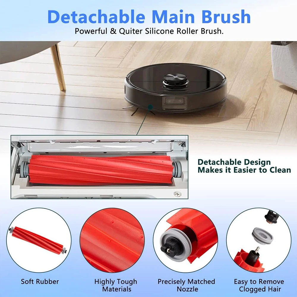 Cepillo principal filtro Hepa almohadilla de fregona repuestos para Roborock S7 S70 S7Max T7S T7S Plus, accesorios de Robot aspirador