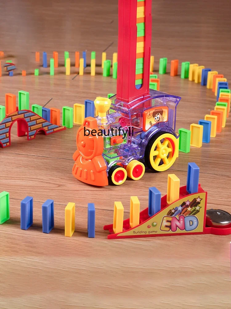 

Small train toys, automatic licensing, electric thinking puzzle children's birthday gifts