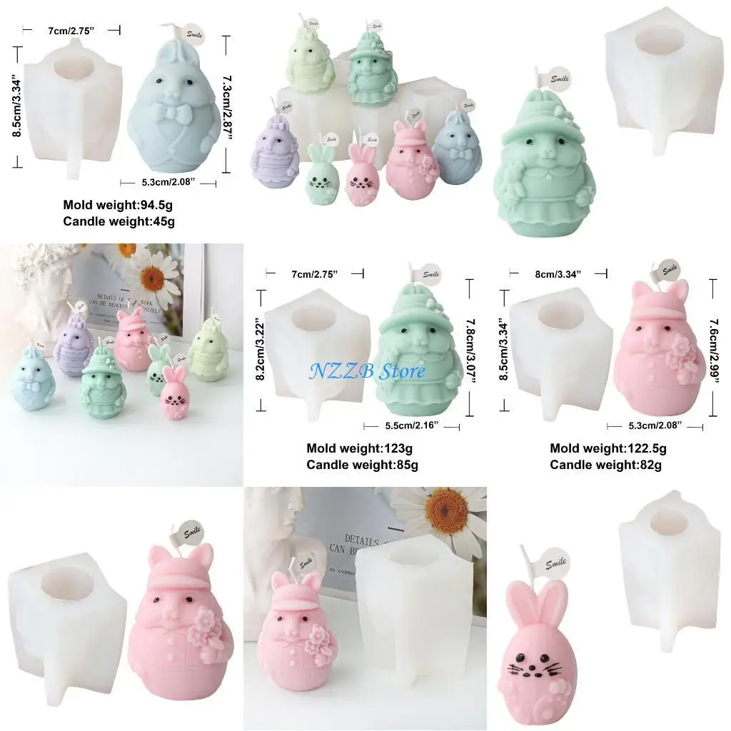 

T21F Mold for Handmade Wax Crafts Rabbit Shaped Mold Animal Mould