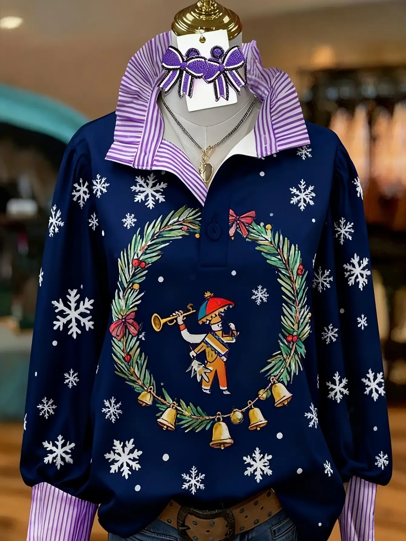 2026 Women's new casual jeans with a variety of colorful western prints, Suitable for Christmas party costumes and daily outfits