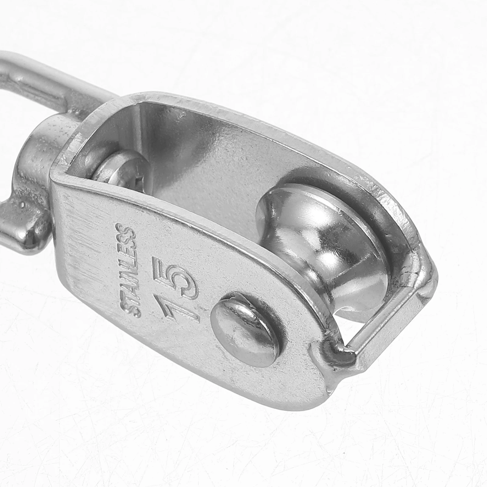 

Stainless Steel Pulley M15 Single Double Wheel Heavy Duty Cable Block Small Pulleys Rope Swivel Pulley Metal Lift Wheel Bearings