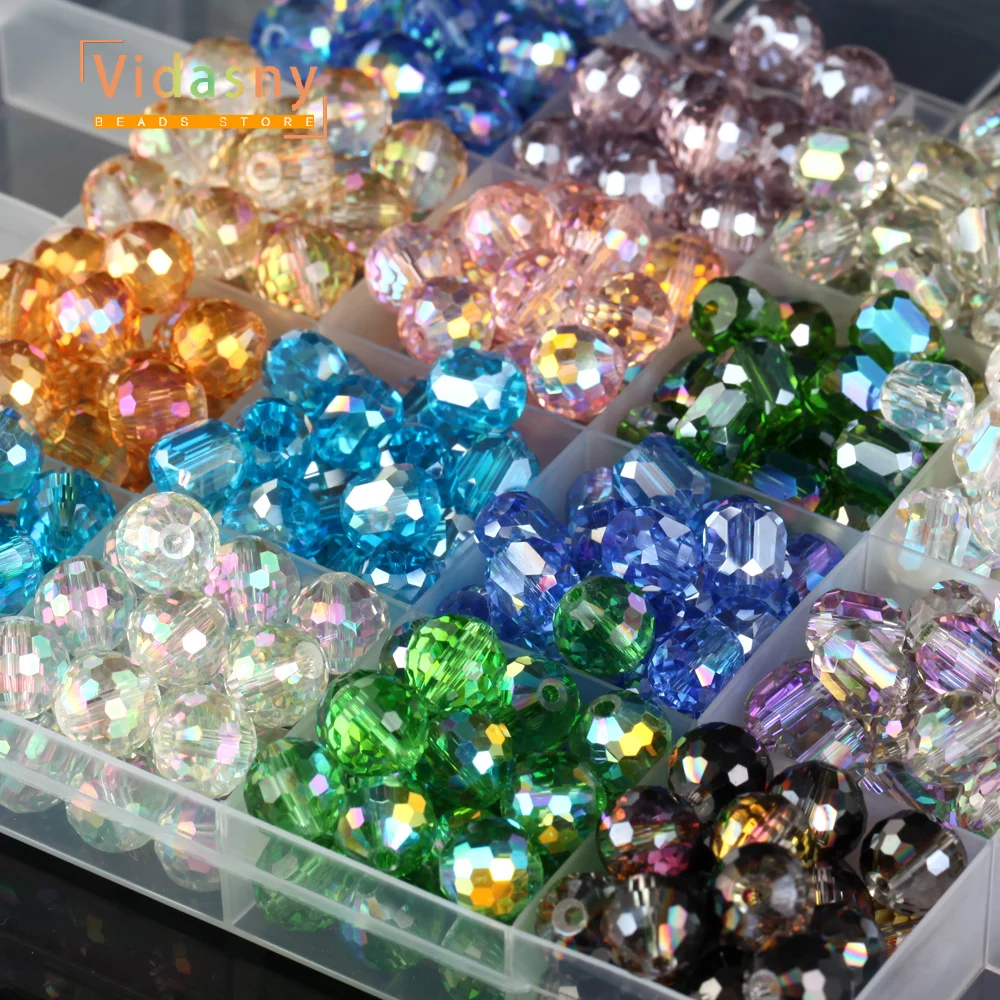 Natural Stone Multicolor Glass Crystal cylinder Beads For Jewelry Making Round Loose Beads Diy Accessories Bracelets 8x9mm