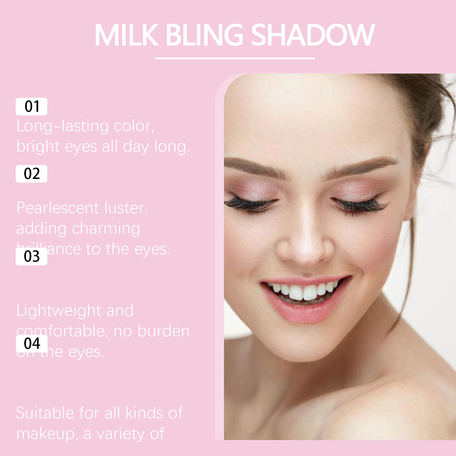 ظلال عيون سائلة لامعة من Zephoco تدوم طويلاً ومقاومة للتلطخ ومقاومة للماء وظلال عيون لامعة ومكياج عيون 2 مل