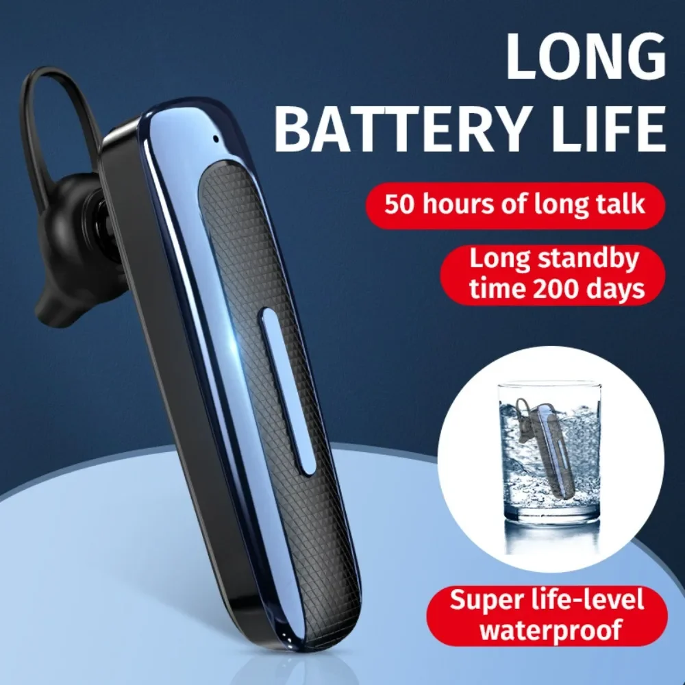 2025 New Single Bluetooth Earphone Sports Running Fitness Anti-Slip Secure Fit Lossless HIFI Sound IPX7 Sweatproof Ultra-Long Ba