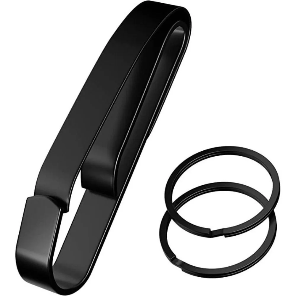 Stainless Steel Belt Key Clip Rust Resistant Multi Functional Waist Key Holder Electroplated Finish Belt Wearable Car Key Ring