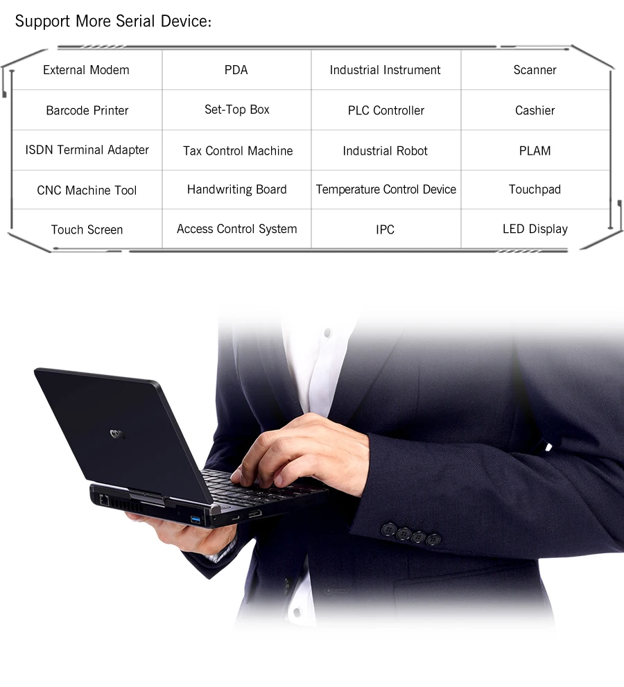 GPD Pocket 3 8'' Mini Handheld Laptop Intel Pentium Gold 7505 Touchscreen 180° Foldable Portable Notebook 16GB LPDDR4X 512GB SSD