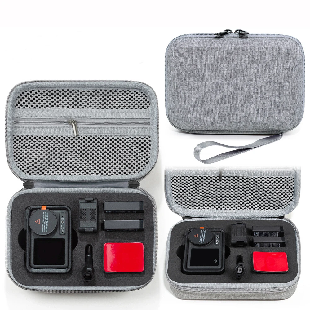 Carrying Bag For DJI OSMO Action 5 Pro Camera Body Case Storage Box Portable Mini Travel Hand Cover Strap Nylon EVA Anti-Scratch