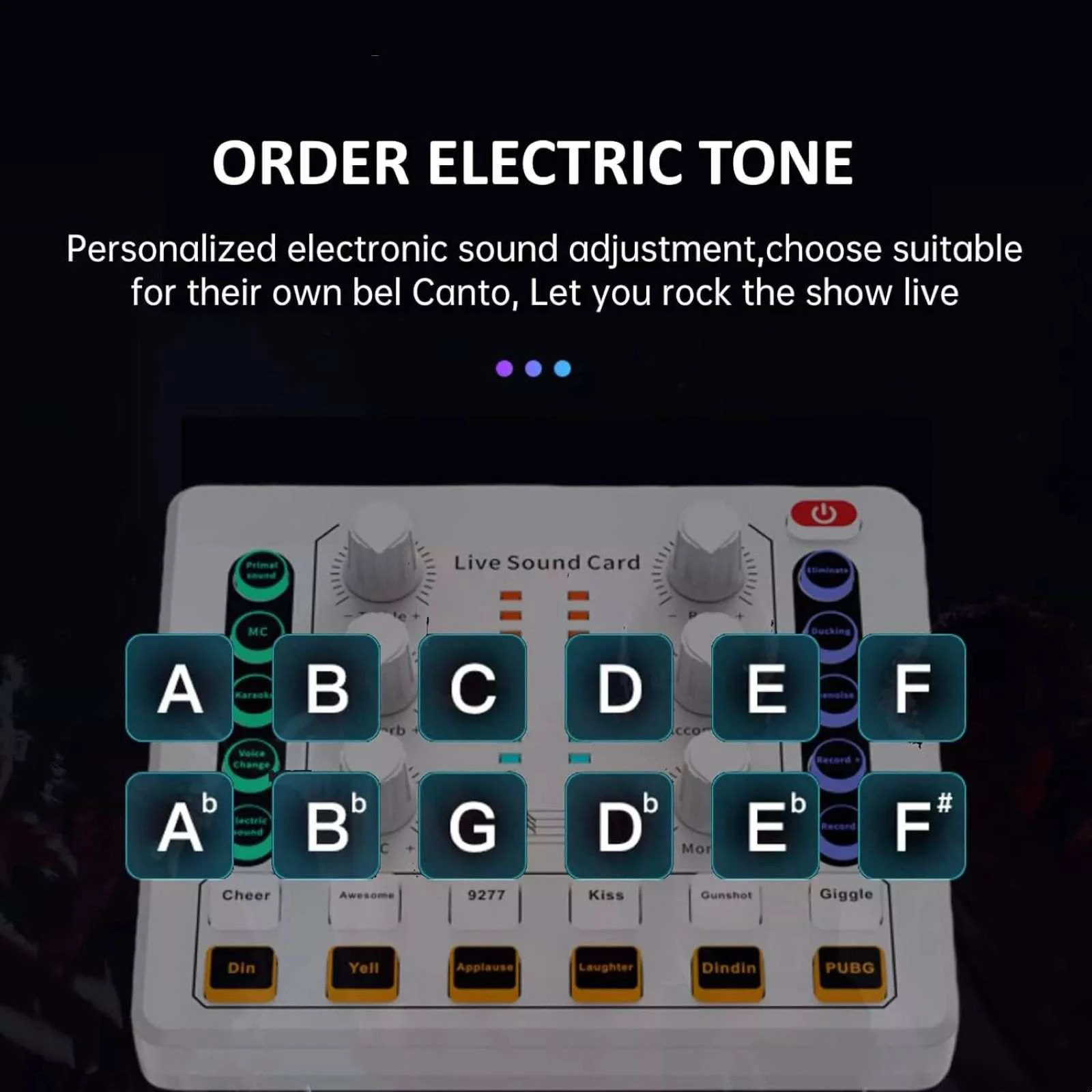 Bluetooth M8 Sound Card Body Versatile Sound Effects Professional Audio Equipment Optimized for Live Streaming Broadcast w/Cable