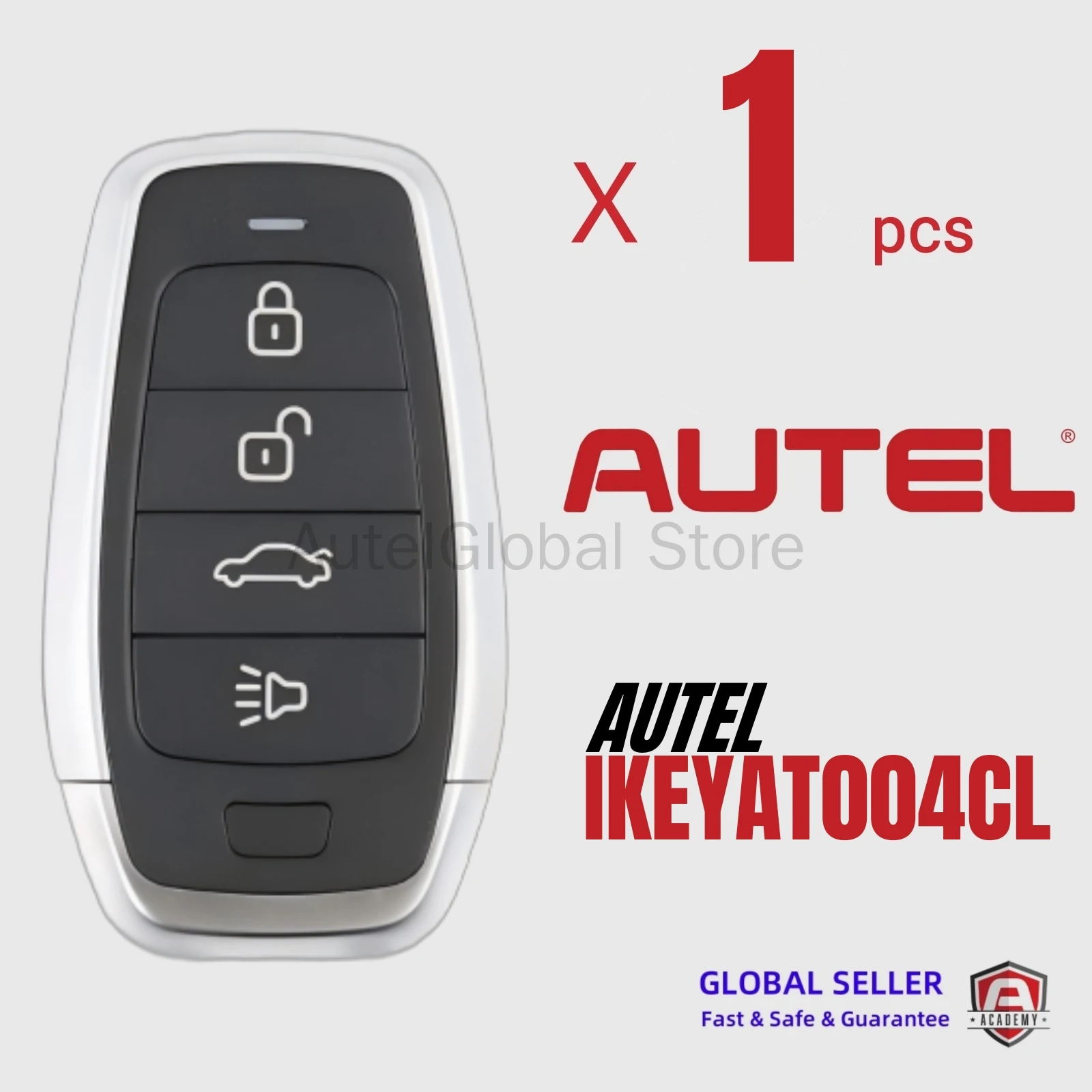1PCS Autel IKEYAT004CL AT004CL Universal Smart Remote Key 4 Buttons AUTEL SMART KEY For Autel Smart Key For KM100 IM508 IM608