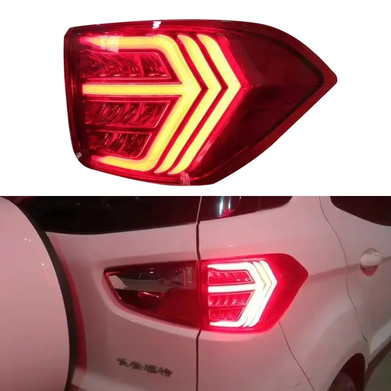 Car LED 12V Taillights For Ford Ecosport 2013 2014 - 2019 Rear Running Lamp Brake Reverse Turn Signal Waterproof Car Accessories