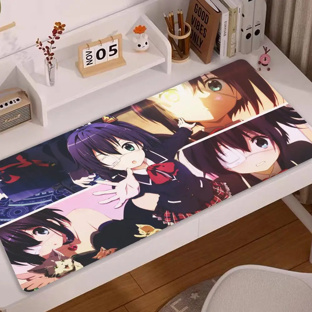 Takanashi Rikka Anime Mousepad Large Gaming Mouse Pad LockEdge Thickened Computer Keyboard Table Desk Mat