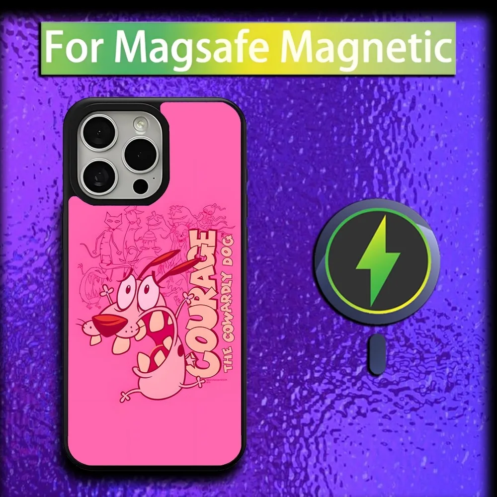 Dog C-Courage The C-Cowardly Phone Case For iPhone 16,15,14,13,12,11,Plus,Pro,Max,Mini Magsafe Magnetic Wireless Charging