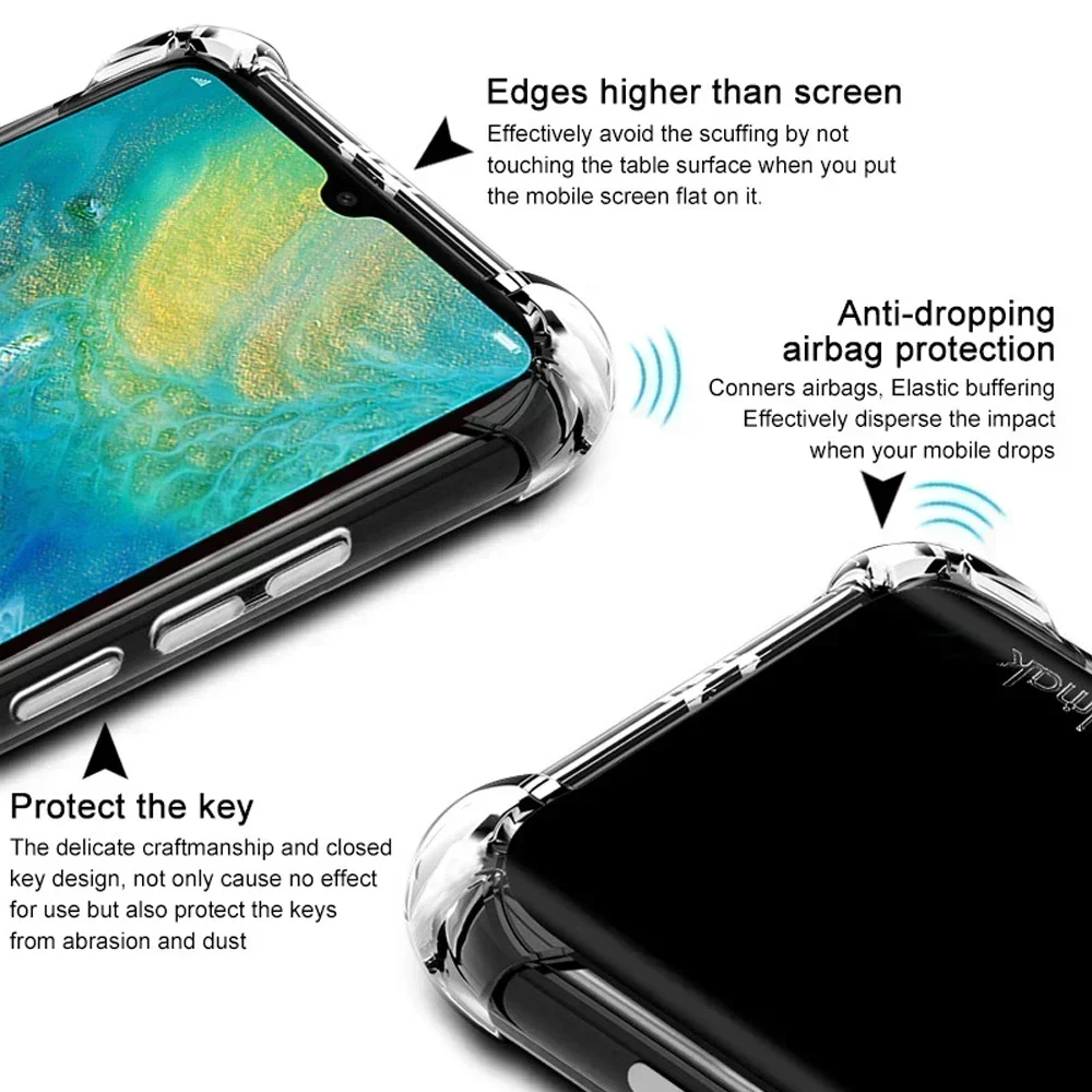 Shockproof silicone case para huawei mate 30 pro mate 20 lite, acessórios do telefone móvel