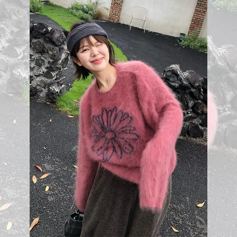 

Women's Pullover Sweater Knit Loose Soft Casual Fall Oversized Cozy Sweater for Women Cute Autumn Winter Knitted Tops Outdoor