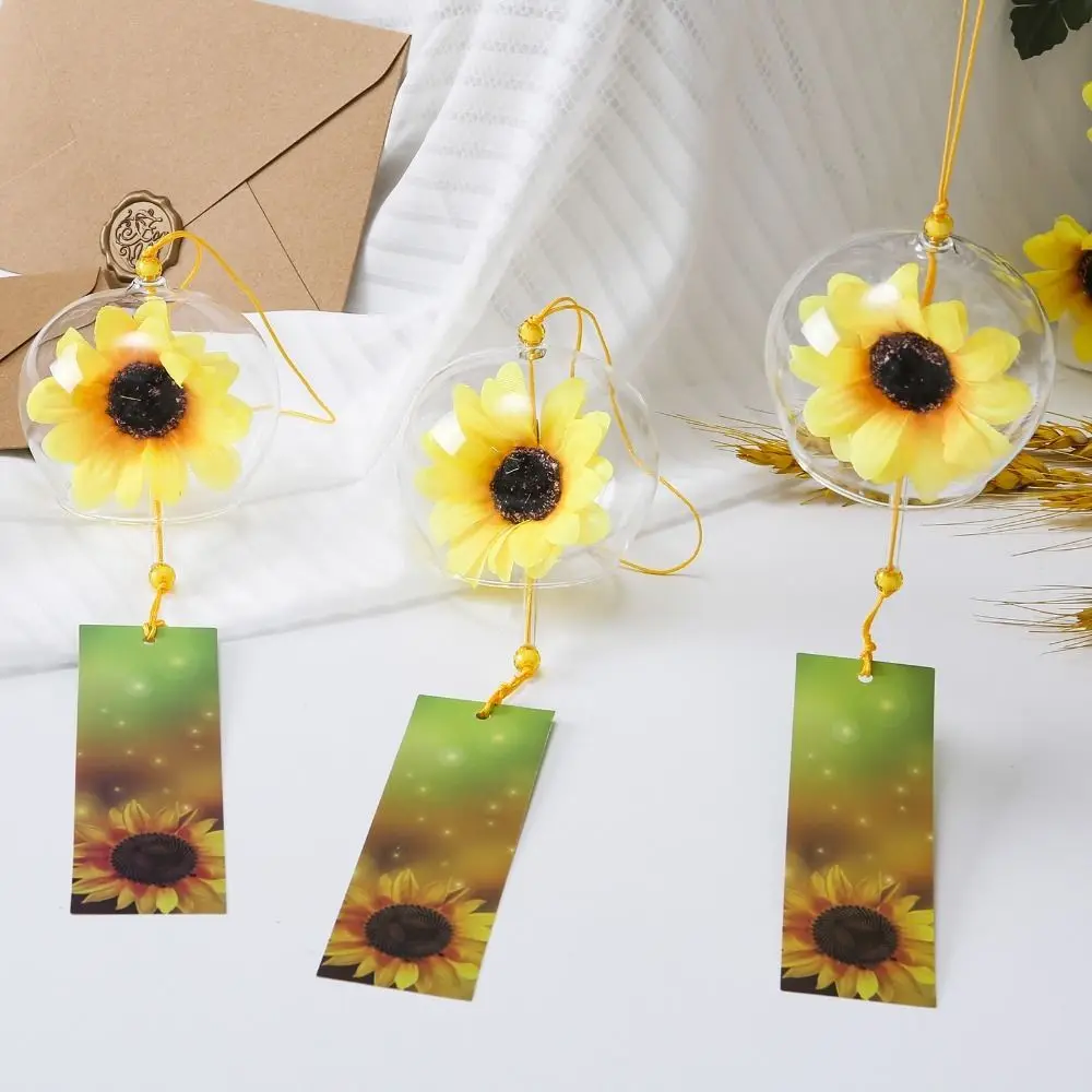 Outdoor Flowers Wind Chimes Japanese Handmade Hanging Ornament Creative Glass Lucky Pendants