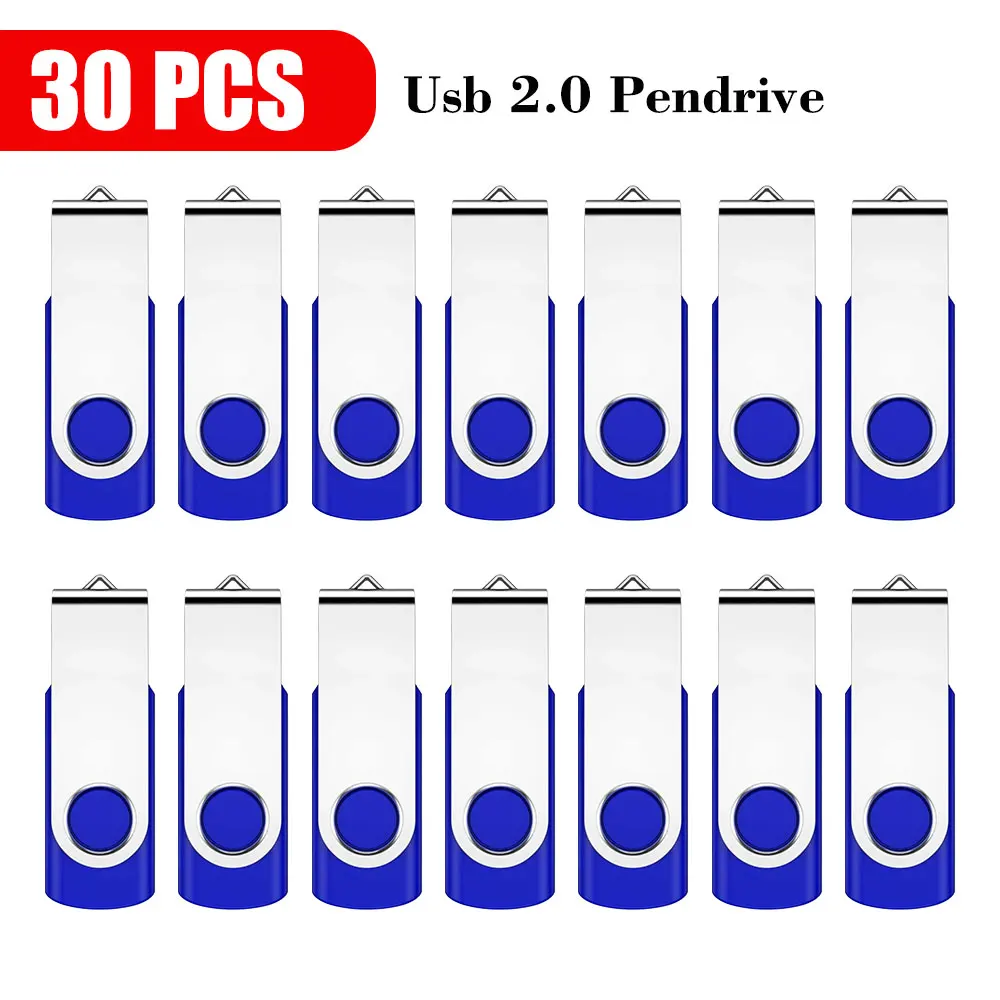 30Pcs/lot USB 2.0 Flash Drive 128MB 256MB 512MB 1GB 2GB 4GB Pen Drive 8GB 16GB 32GB USB Stick 64GB Memory Flash Disk Free Logo