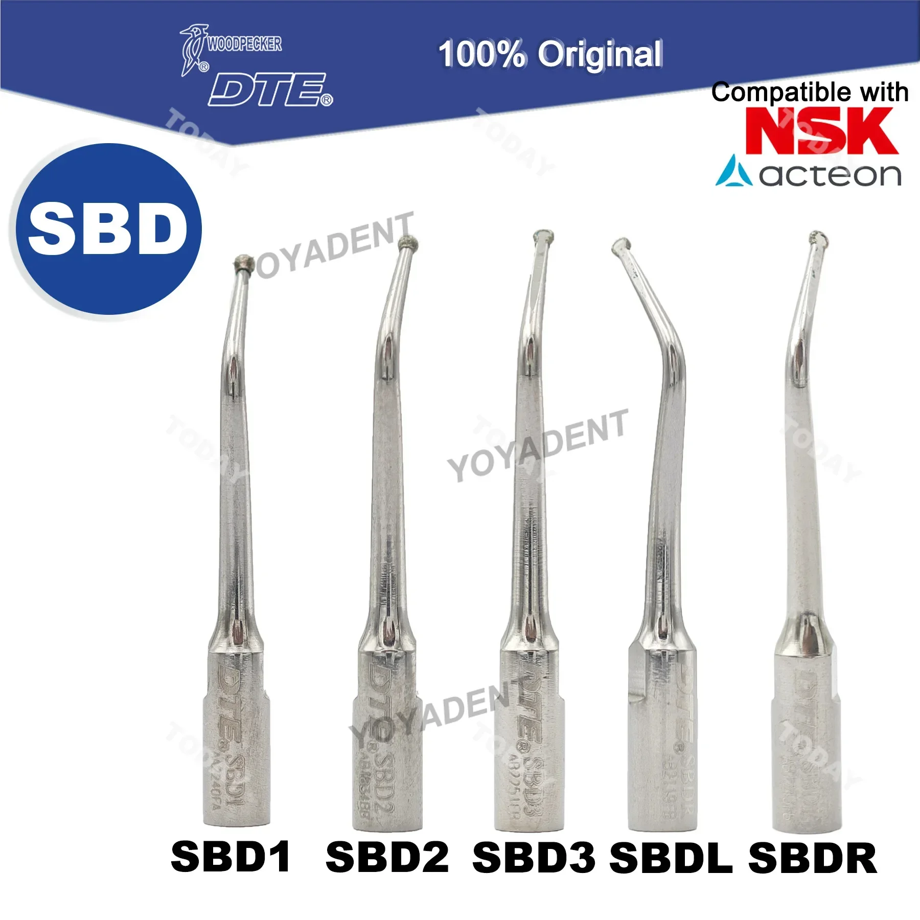 

Woodpecker DTE Dental Ultrasonic Scaler Tips Scaling Tips Cavity Preparation Fit NSK SATELEC Ultrasonic Scaler Handpiece SBD1