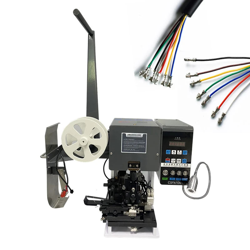 Semiautomatic Wire Peeling Stripping Terminal Crimping All-in-One Machine, High Speed Low Noise OTP Terminal Machine Cable Wire