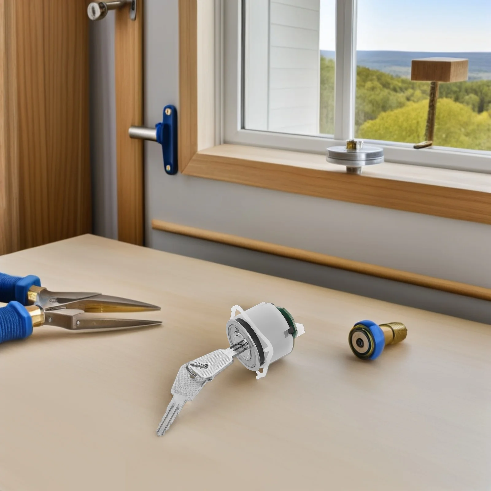 1 مجموعة معدنية مصعد الطوارئ مفتاح لقفل الباب النار استدعاء إعادة تعيين أداة صيانة رفع لوحة رجال الاطفاء خزانة كهربائية