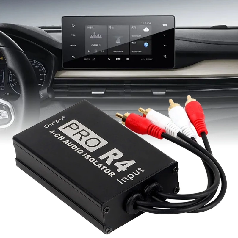 Dropship Car Sound Ground Isolators With Plugs To Sockets, 14cm Length, No More Buzzing for Noise Reductions