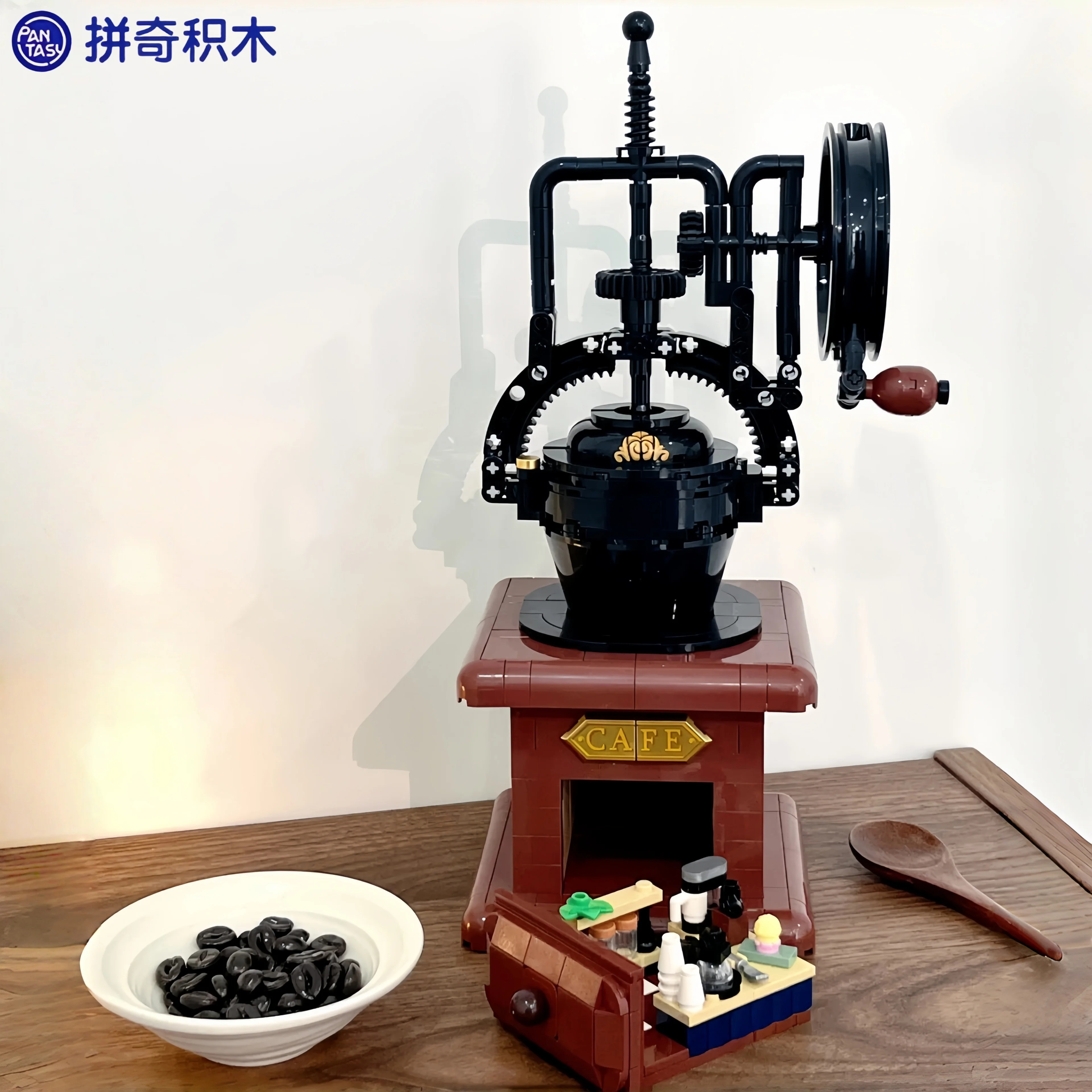 

Pantasy Building Block Coffee Grinder Retro Home Furnishing Children's Assembly Educational Toy Desktop Ornament Model Gift