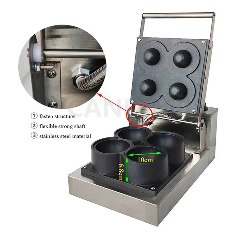 Machine à gaufres électrique commerciale en forme de poitrine, gaufrier à crème glacée, gaufrier Boob, four à gâteau boulanger, fer spectaculaire, 110V, 220V