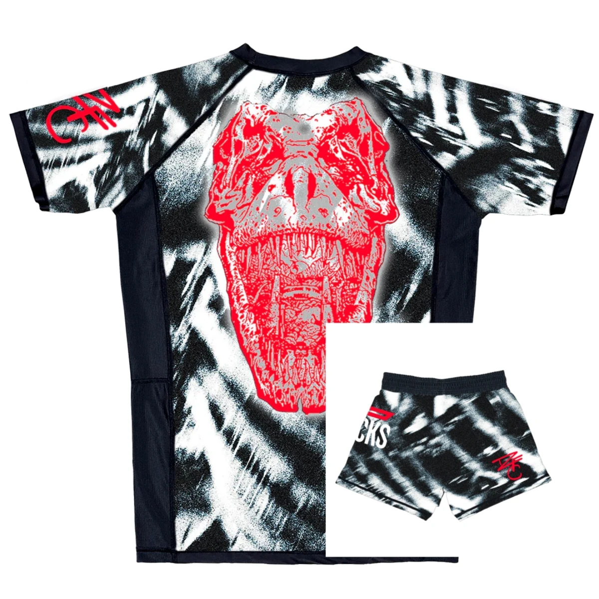 Twrecks Signature Rash Guard and Gym Shorts Set for Men Summer Quick-drying Training Kit for Brazilian Jiu-Jitsu/Martial Arts view 2