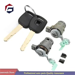 Left+Right Door Lock Cylinder With Keys Fits For Honda CR V Civic Element 72185S9A013 72185-S9A-013