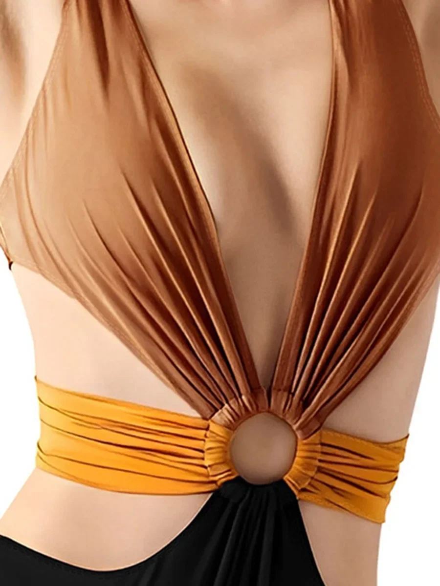 2024 الجوف خارج Monokini المرأة قطعة واحدة ملابس السباحة الصلبة حلقة ربط مثير ملابس السباحة الإناث بحر الاستحمام لباس سباحة