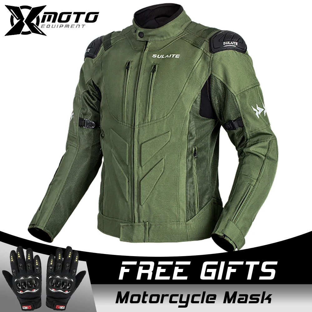 

Windbreaks Motorcycle Jacket Summer Breathable Road Racing Clothing Motorcycle Equipment Built-in Chest Protection New